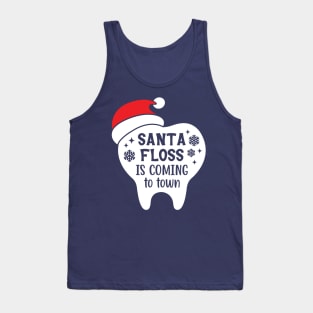 Tooth with santa hatdentistry, dental student, orthodontist, xmas, funny, dental squad, dentist christmas, hygienist Tank Top